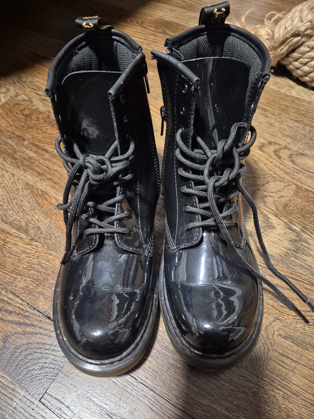 Dr. Martens Black Patent Lace-Up Boot